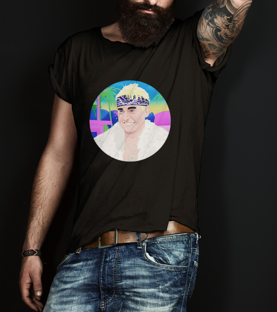 Ken The Patriarchy Is Not Horses Retro Pop Art Style With Blonde Hair And Headband T-Shirt