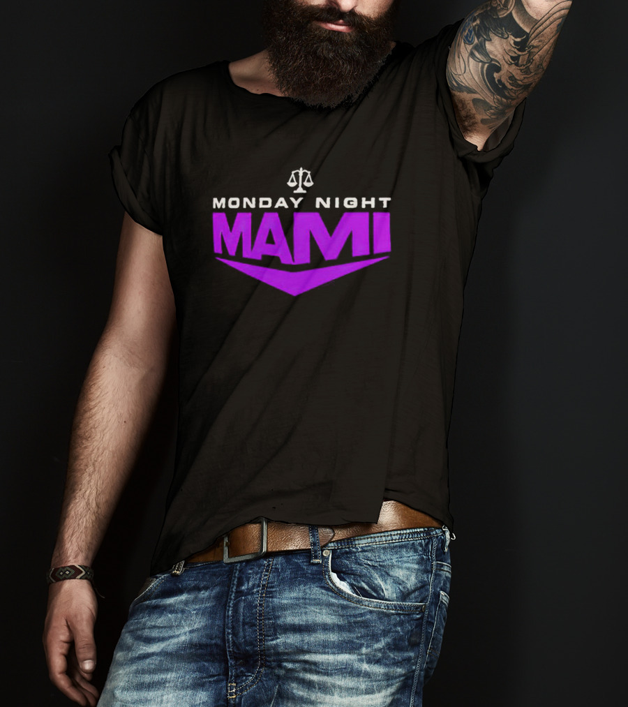 Monday Night Mami Purple Scales Of Justice T-Shirt