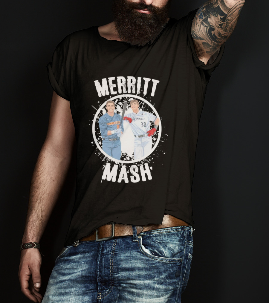 Merritt Mash Tennessee Cincinnati Baseball Duo T-Shirt