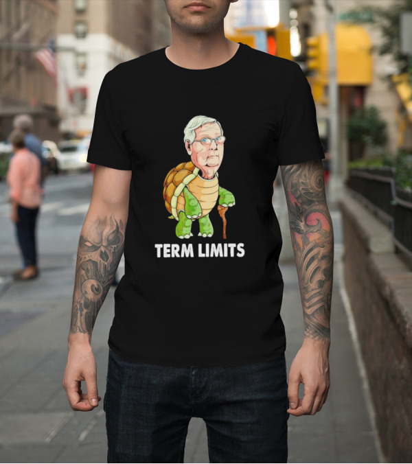 Shirt: Mitch McConnell Turtle Illustration Term Limits T-Shirt Mitch McConnell Turtle Illustration Term Limits T-Shirt