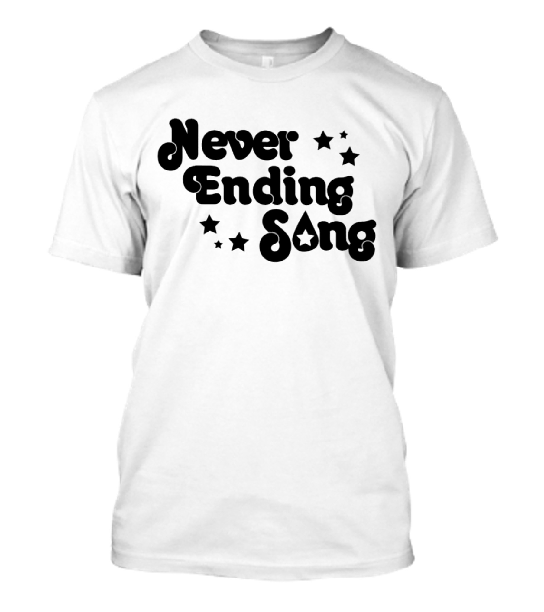 Never Ending Song With Retro Star Accents T-Shirt
