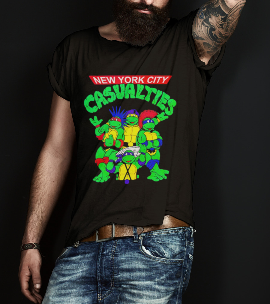 New York City The Casualties Ninja Turtles Crossover T-Shirt