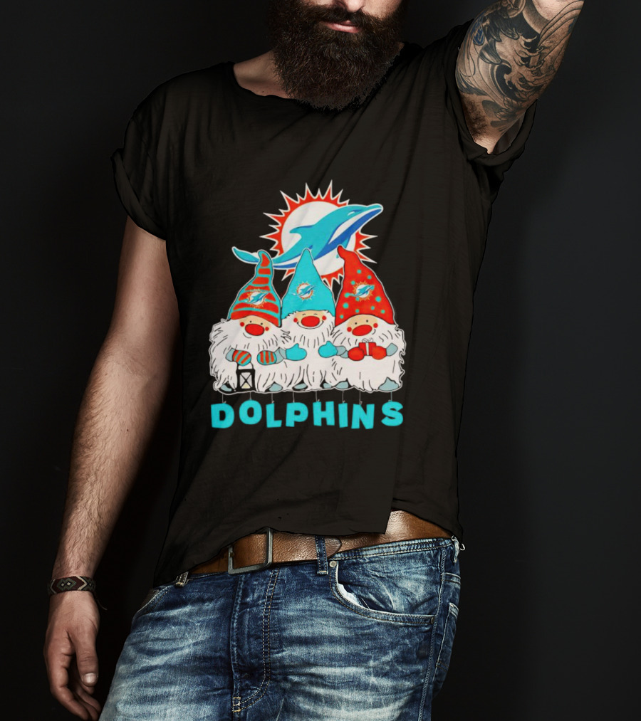 Miami Dolphins Gnomes Football Team Fan T-Shirt