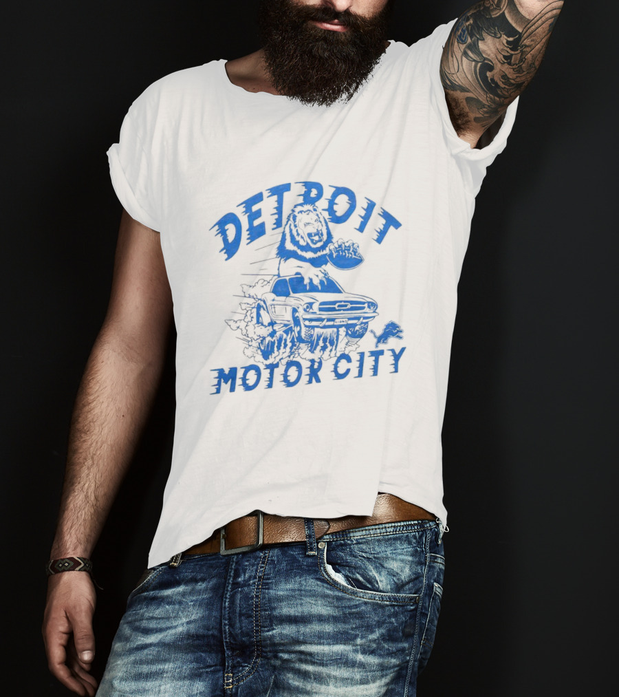 Detroit Lions Motor City Car T-Shirt