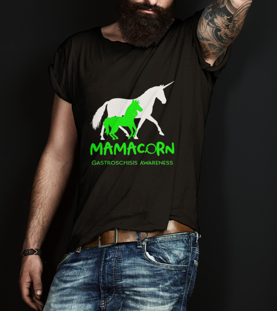 Mamacorn Gastroschisis Awareness Unicorn Mother And Foal T-Shirt