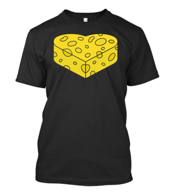 Cheesehead Love Heart-Shaped Cheese Block T-Shirt
