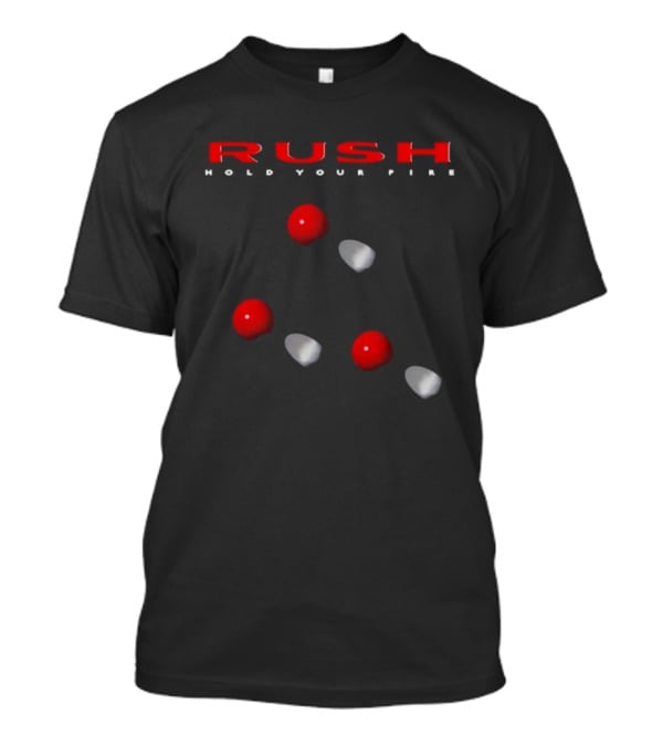 Rush Hold Your Fire Album Inspired Design With Red And White Spheres T-Shirt