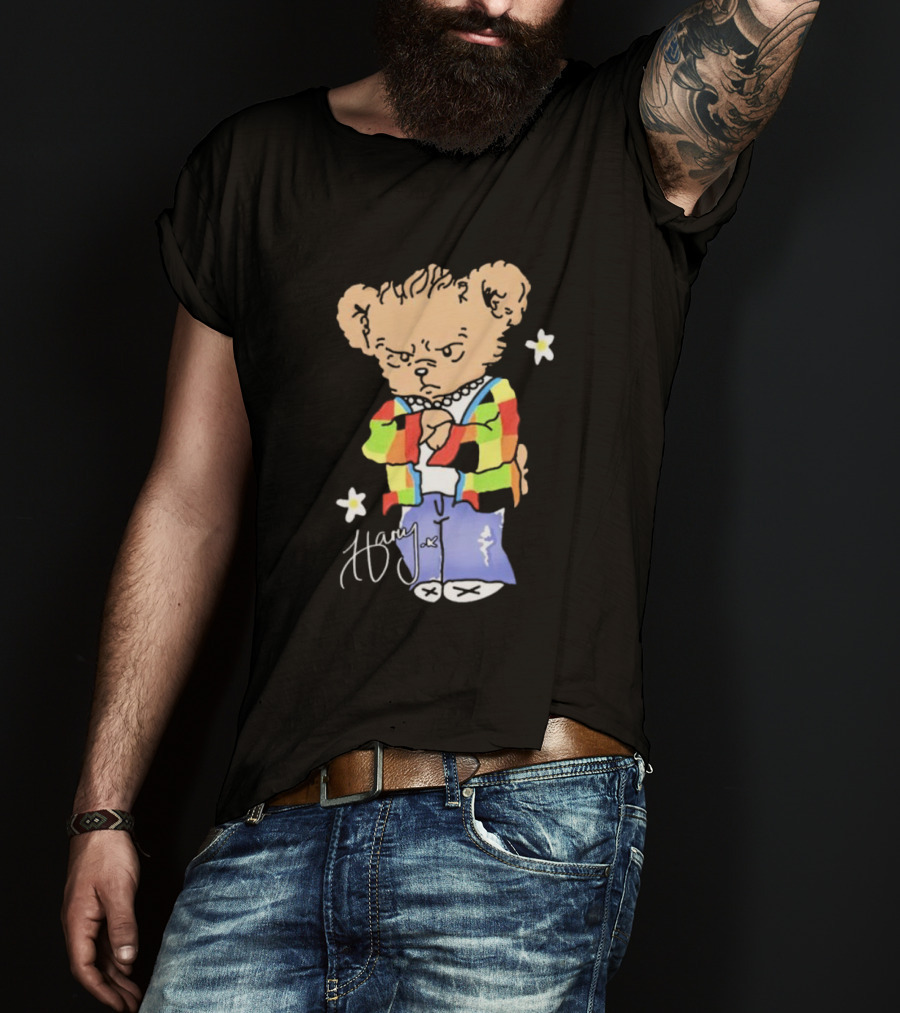 Teddy Bear Harry With Colorful Jacket And Signature T-Shirt