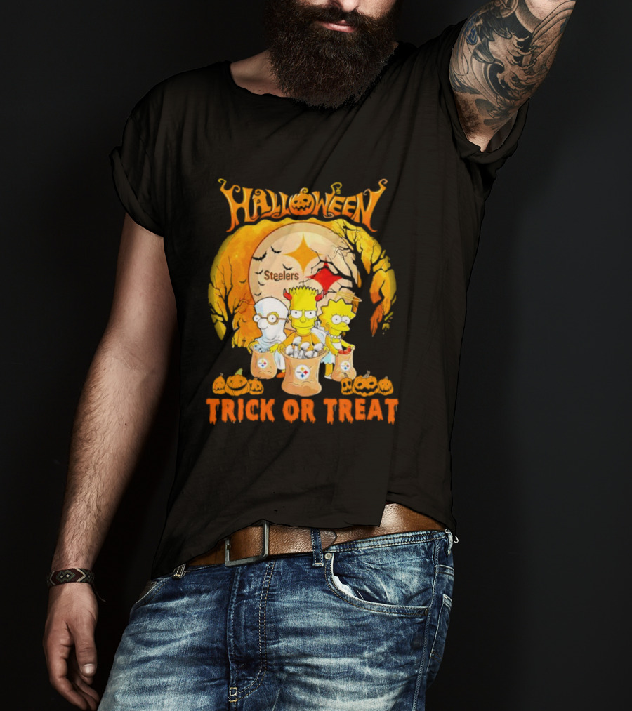 Halloween Steelers Trick Or Treat The Simpson T-Shirt