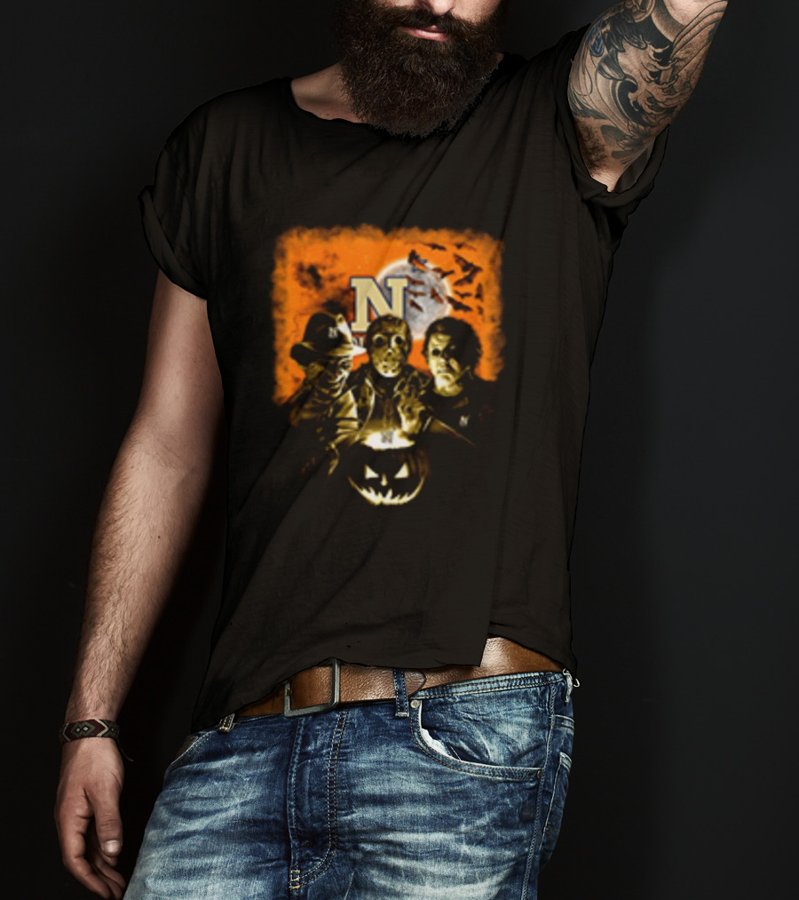 Navy Midshipmen Halloween Freddy Krueger Jason Voorhees Michael Myers Horror Movies T-Shirt