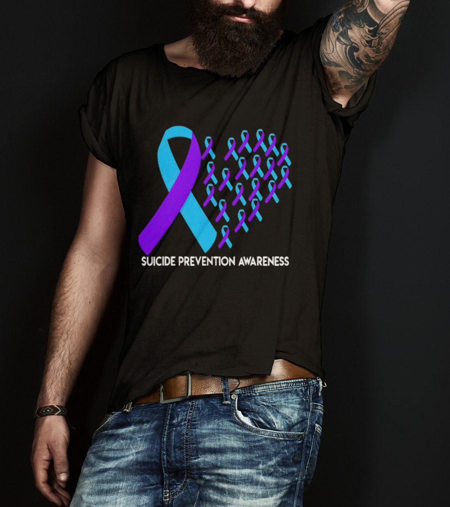 Suicide Prevention Awareness Ribbon Heart T-Shirt