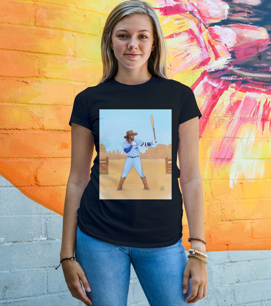 Blue Jays Vladimir Guerrero Jr. Cowboy Desert Baseball Scene T-Shirt