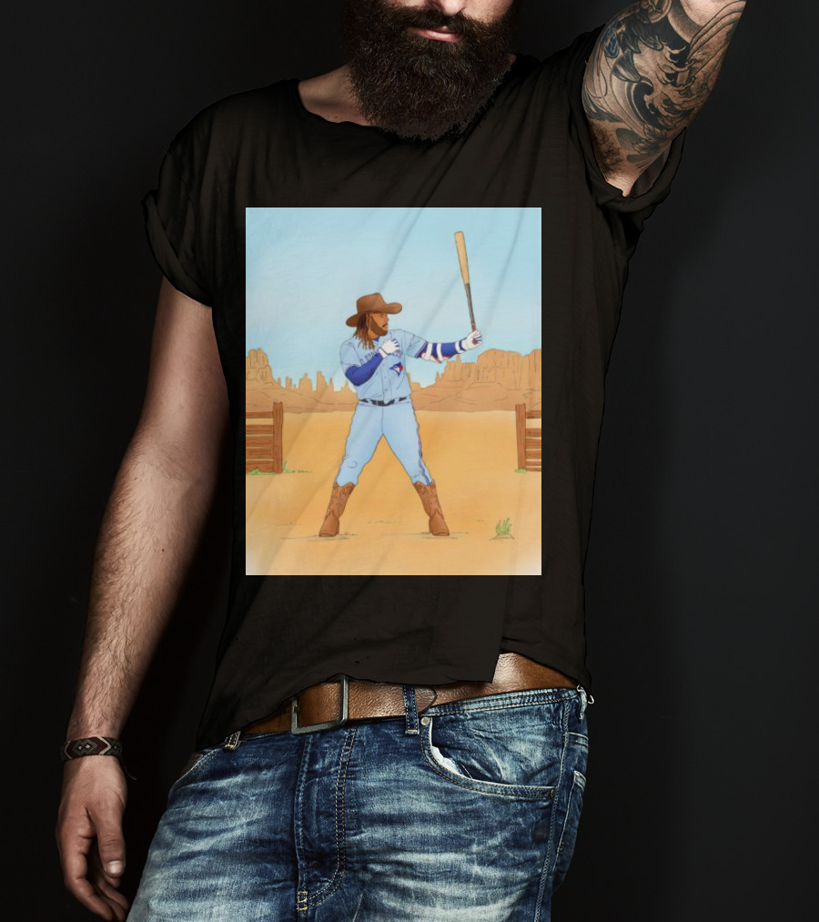 Blue Jays Vladimir Guerrero Jr. Cowboy Desert Baseball Scene T-Shirt