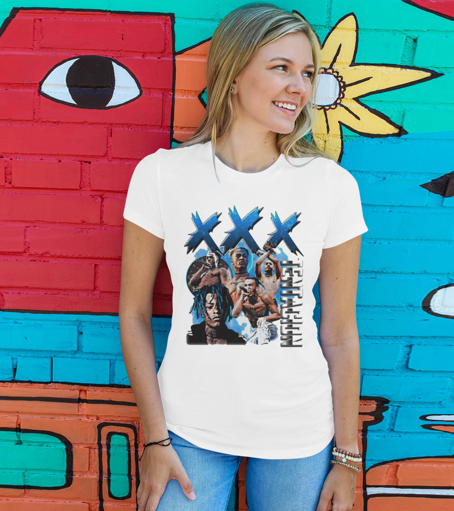 XXX Tentacion Collage Blue Aesthetic T-Shirt