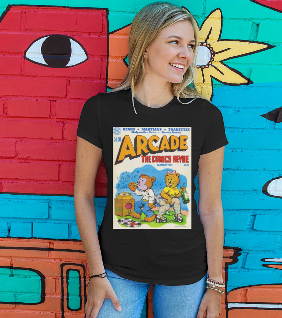 Arcade The Comics Revue Bears Martians Toadettes Summer 1976 No. 6 Malpractice Suite Rowdy Noody T-Shirt