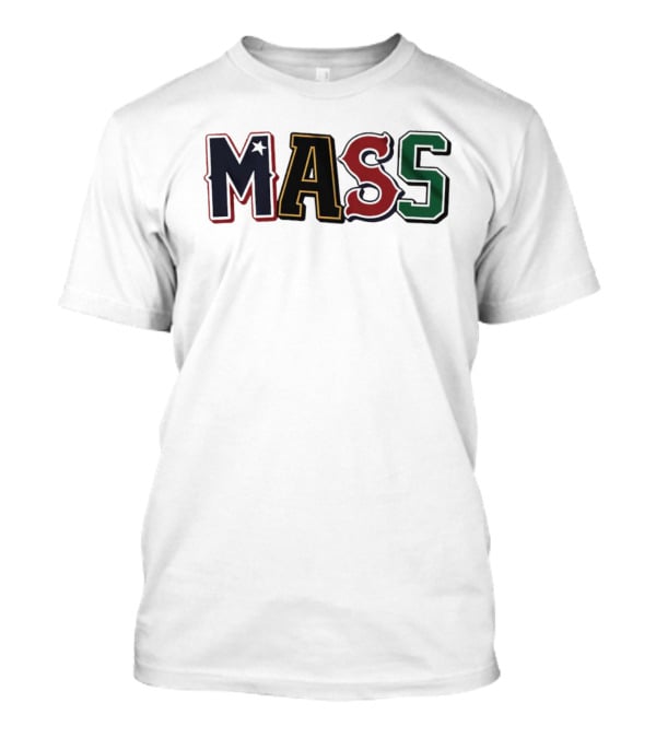 Mass Letter Logo In Multiple Colors T-Shirt