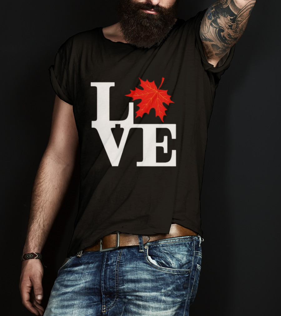 I Love Fall Season Leaf T-Shirt
