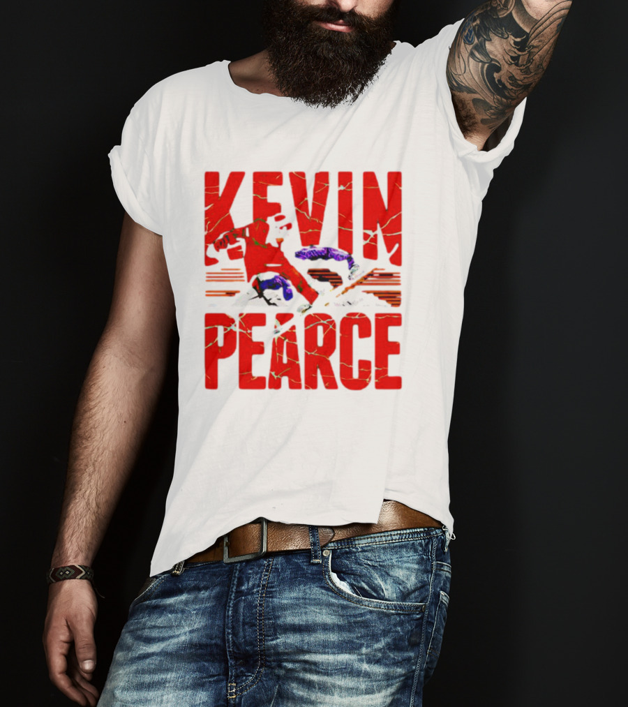 Kevin Pearce Snowboarder Action Red Letters T-Shirt
