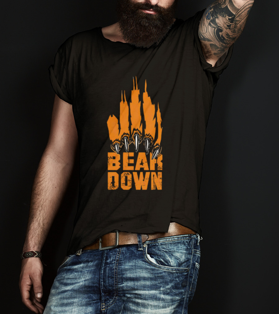 Bear Down Chicago Bears Claw Skyline T-Shirt