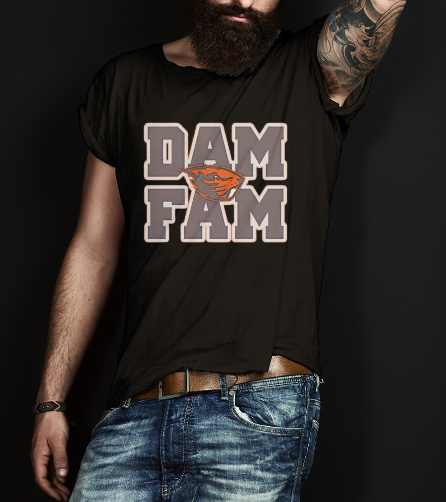 DAM FAM Oregon State Beavers Fan T-Shirt