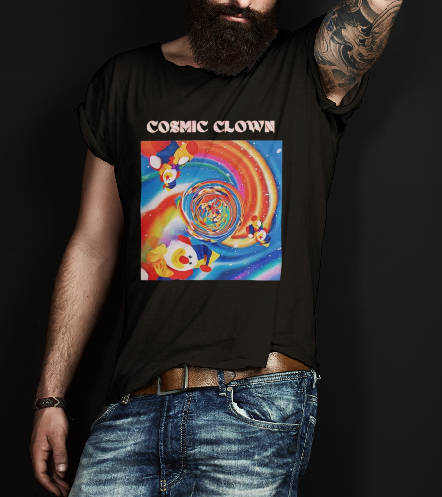 Cosmic Clown Whirlwind Of Colorful Jesters T-Shirt