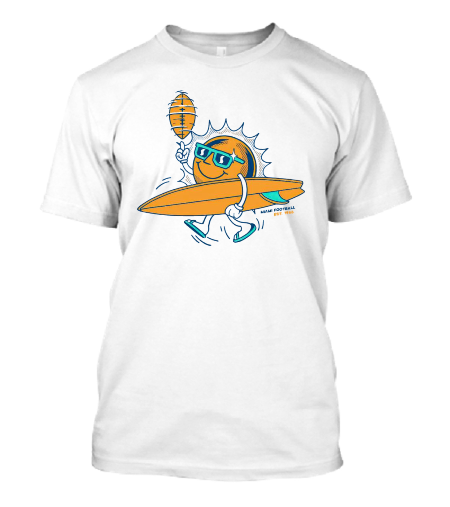 MiamI Football Sun Surfboard Est. 1926 T-Shirt