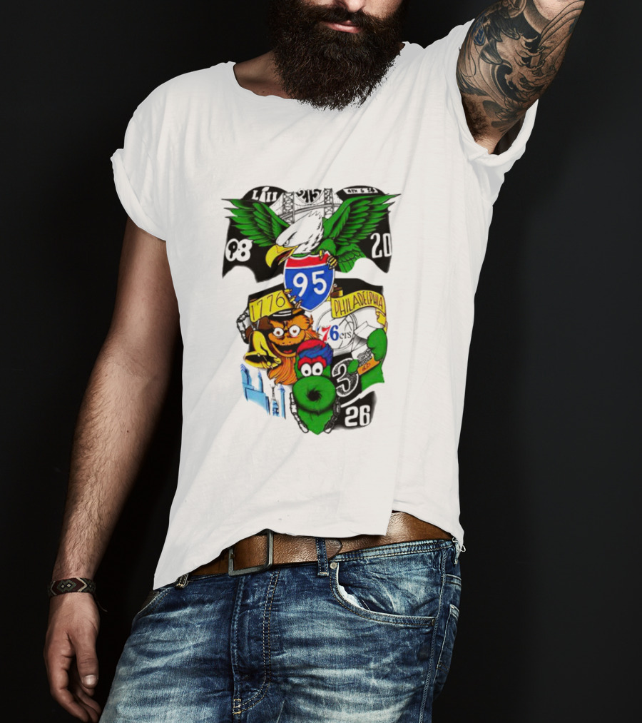 Dunphy 215 Tattoo Philadelphia 1776 Eagle Mascot 95 T-Shirt