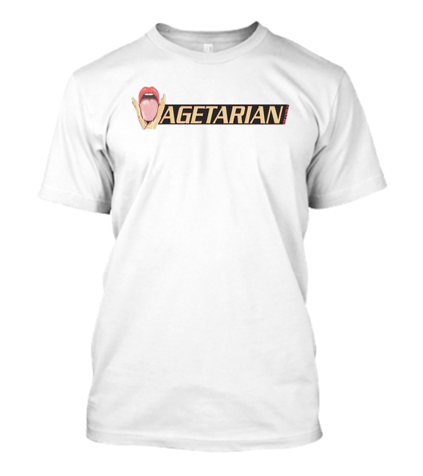 Vagetarian Women's Humor Text Mouth T-Shirt