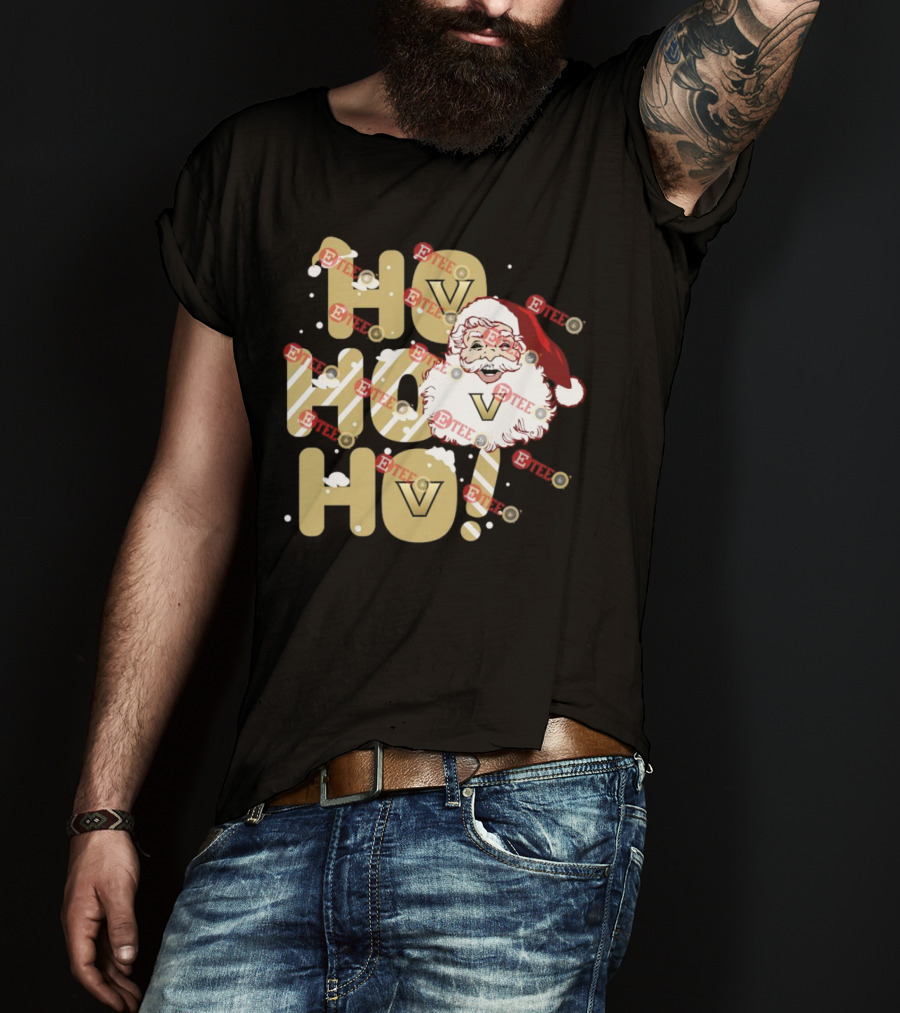 Ho Ho Ho Vanderbilt Commodores Santa Claus Christmas T-Shirt