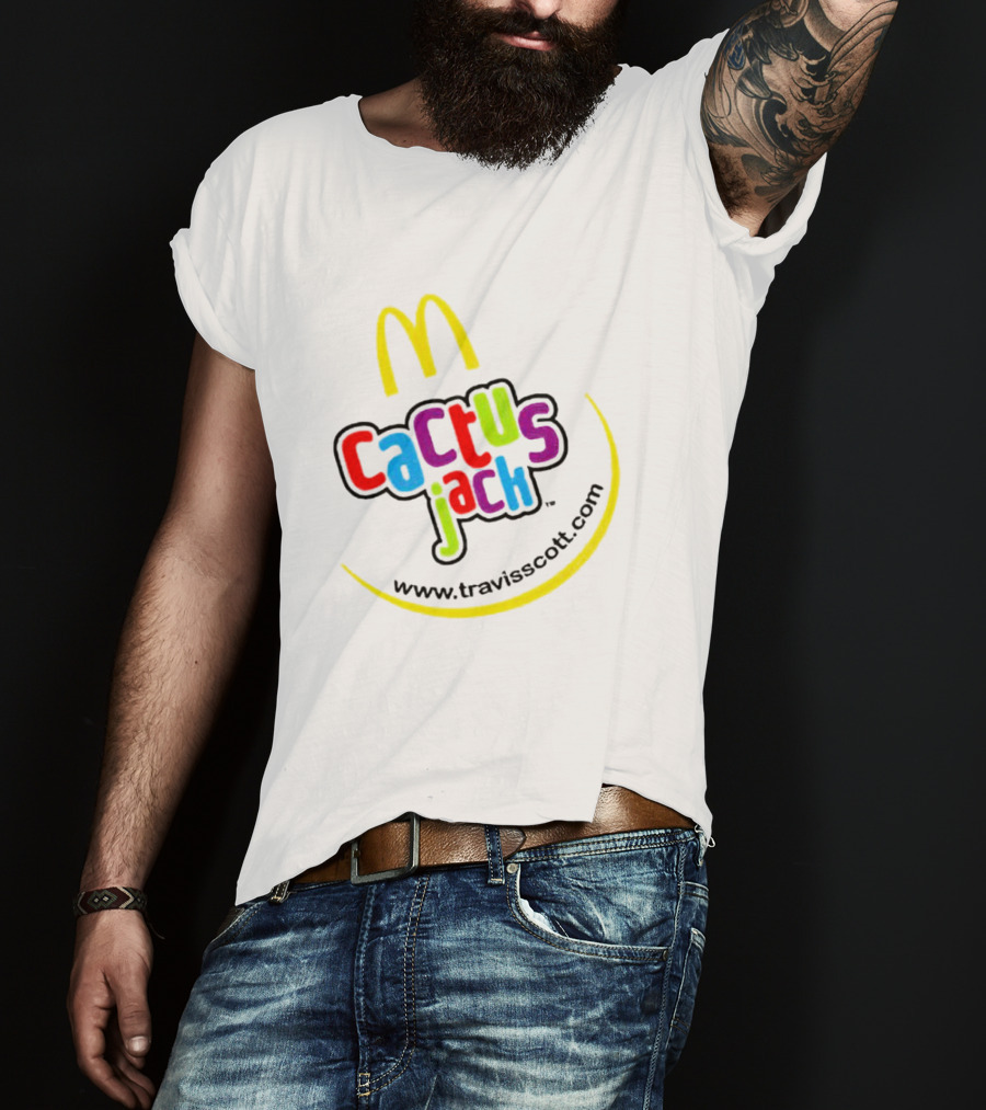 Cactus Jack McDonald's Www.travisscott.com Smile T-Shirt