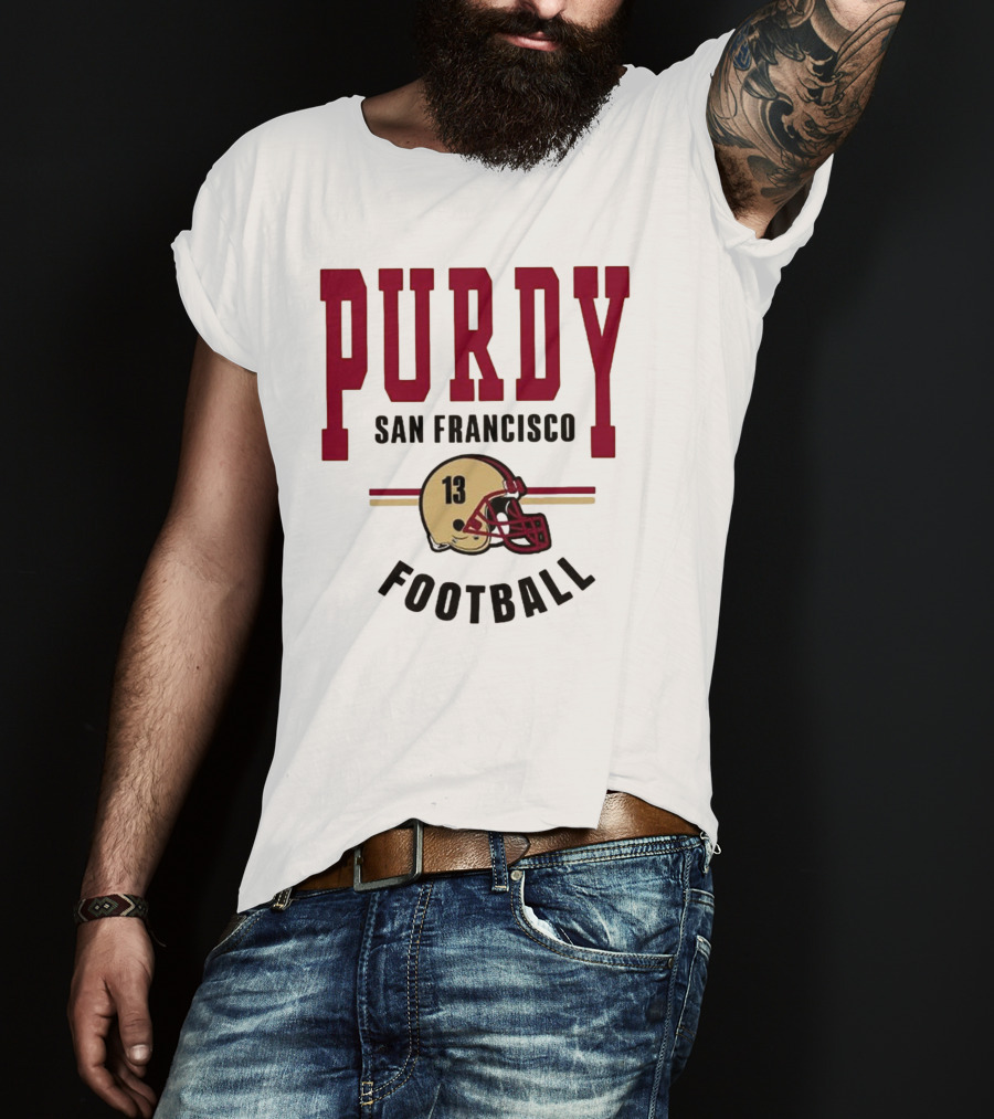 Brock Purdy San Francisco Football Vintage Helmet T-Shirt