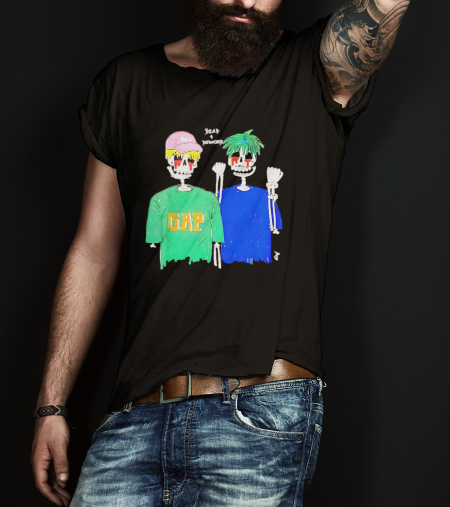 Dead And Detached Peep And Tracy Skeletons Wearing GAP T-Shirt