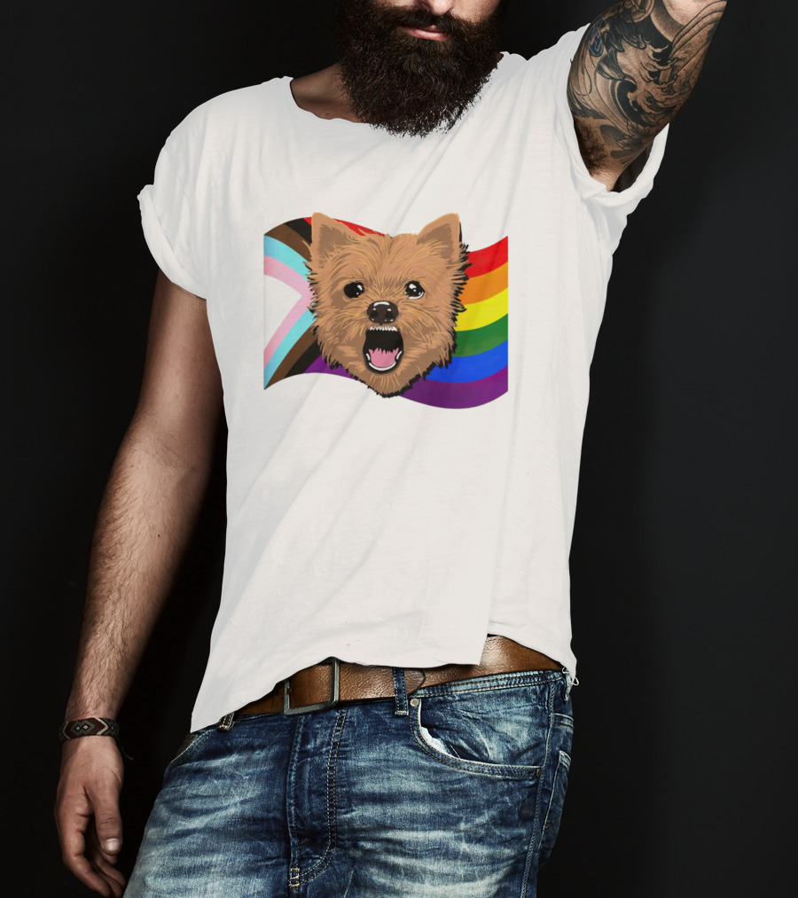 Dog MarcoMania Norwich Havok Pride Rainbow Flag T-Shirt