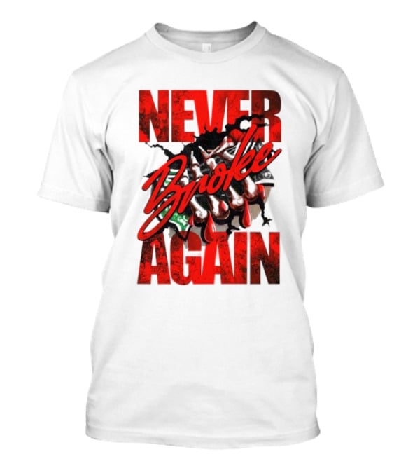 Never Broke Again Red Dripping With Money Seafoam Highlights T-Shirt