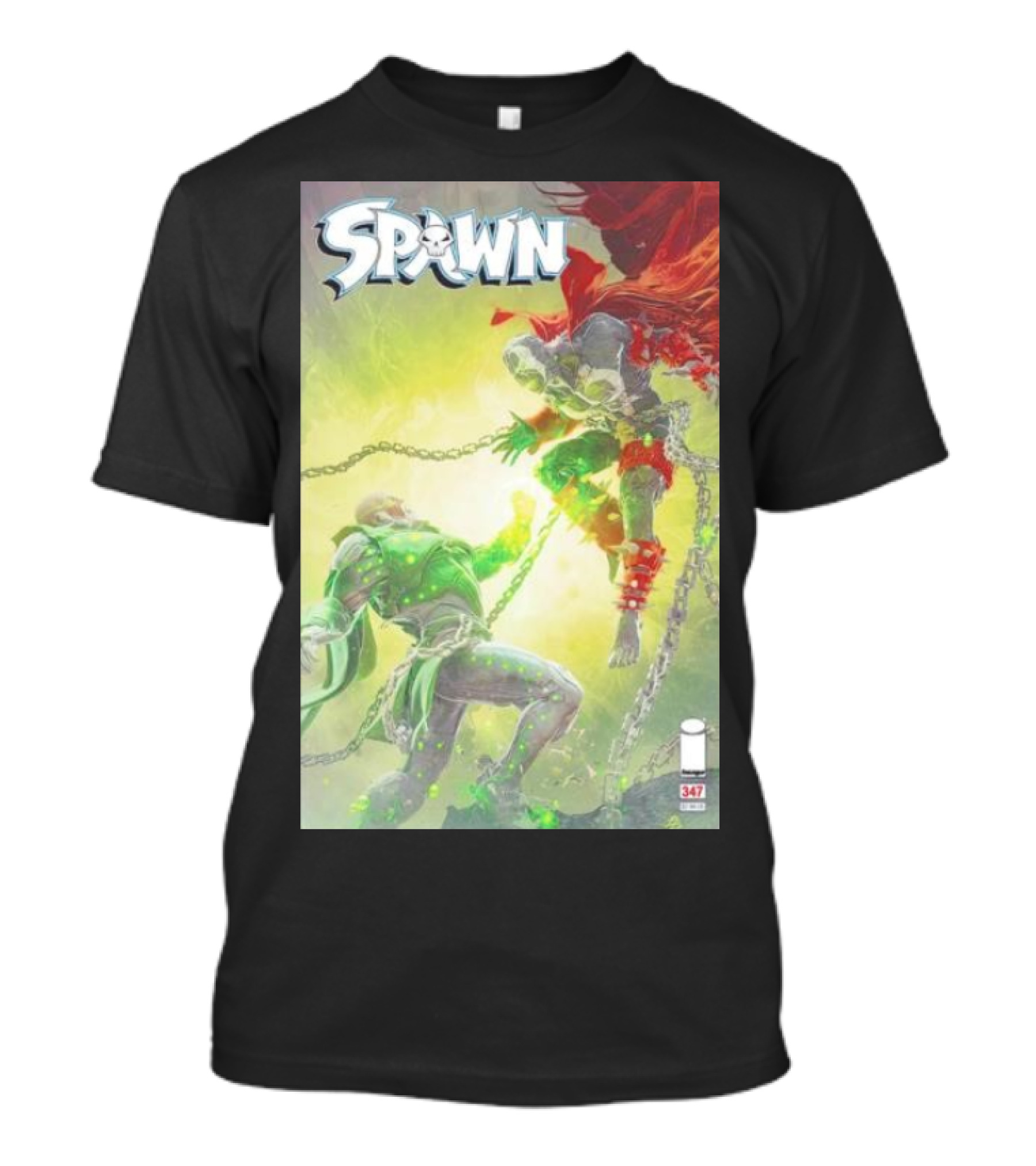 Spawn 347 Comic Cover Dark Hero Battle Chains T-Shirt