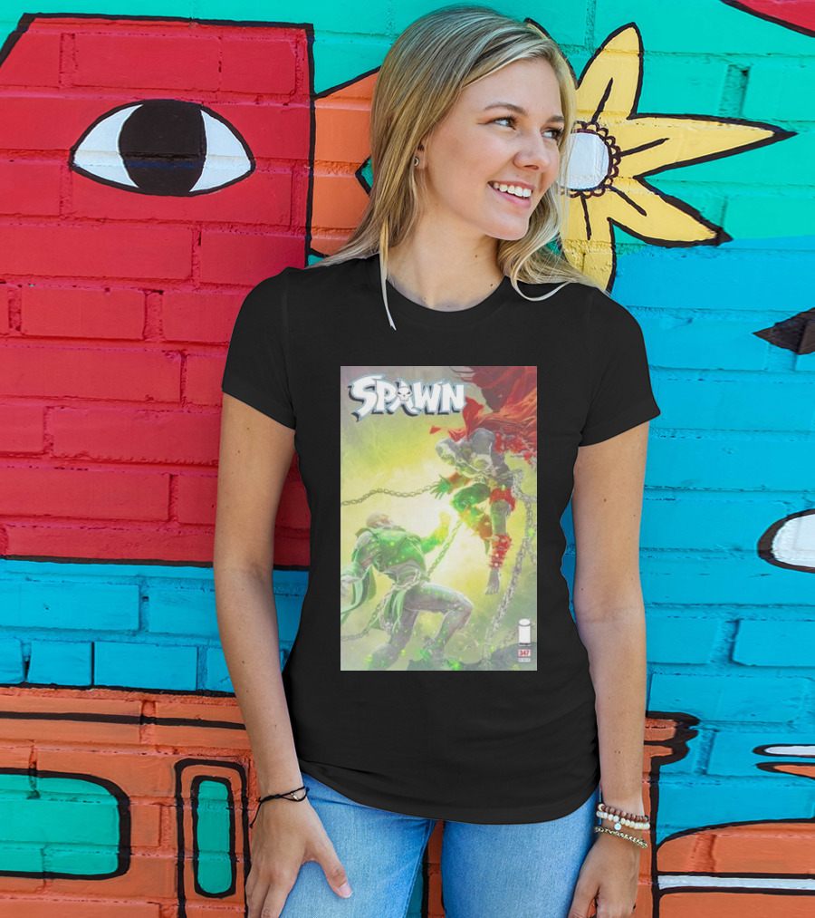 Spawn 347 Comic Cover Dark Hero Battle Chains T-Shirt