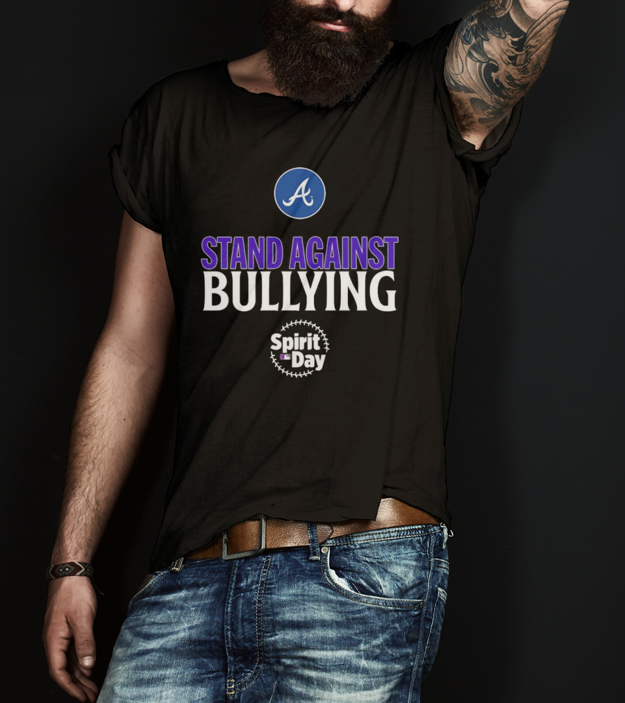 Atlanta Braves Spirit Day Stand Against Bullying T-Shirt