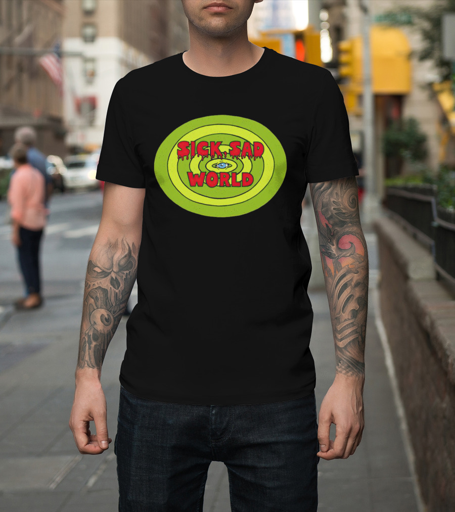 Sick Sad World Eye Concentric Circles Logo From Daria T-Shirt