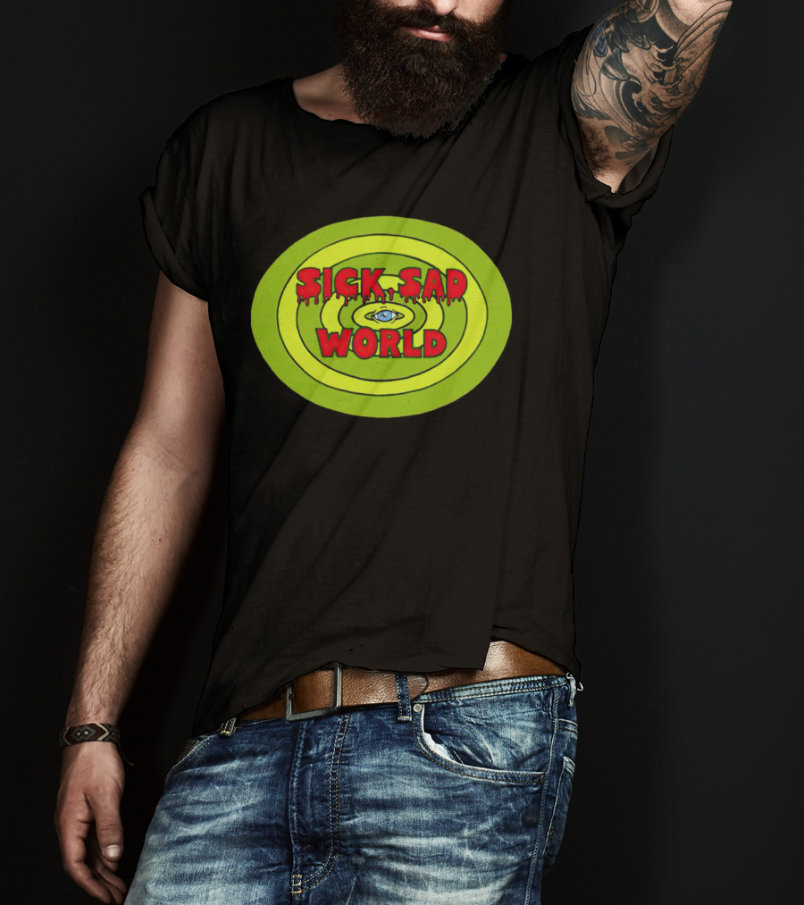 Sick Sad World Eye Concentric Circles Logo From Daria T-Shirt