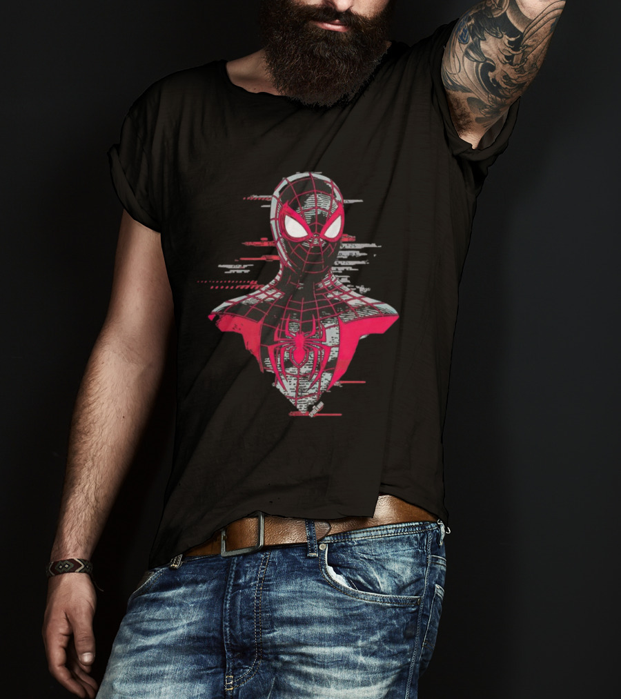 Spider-Man Miles Morales Marvel Glitch T-Shirt