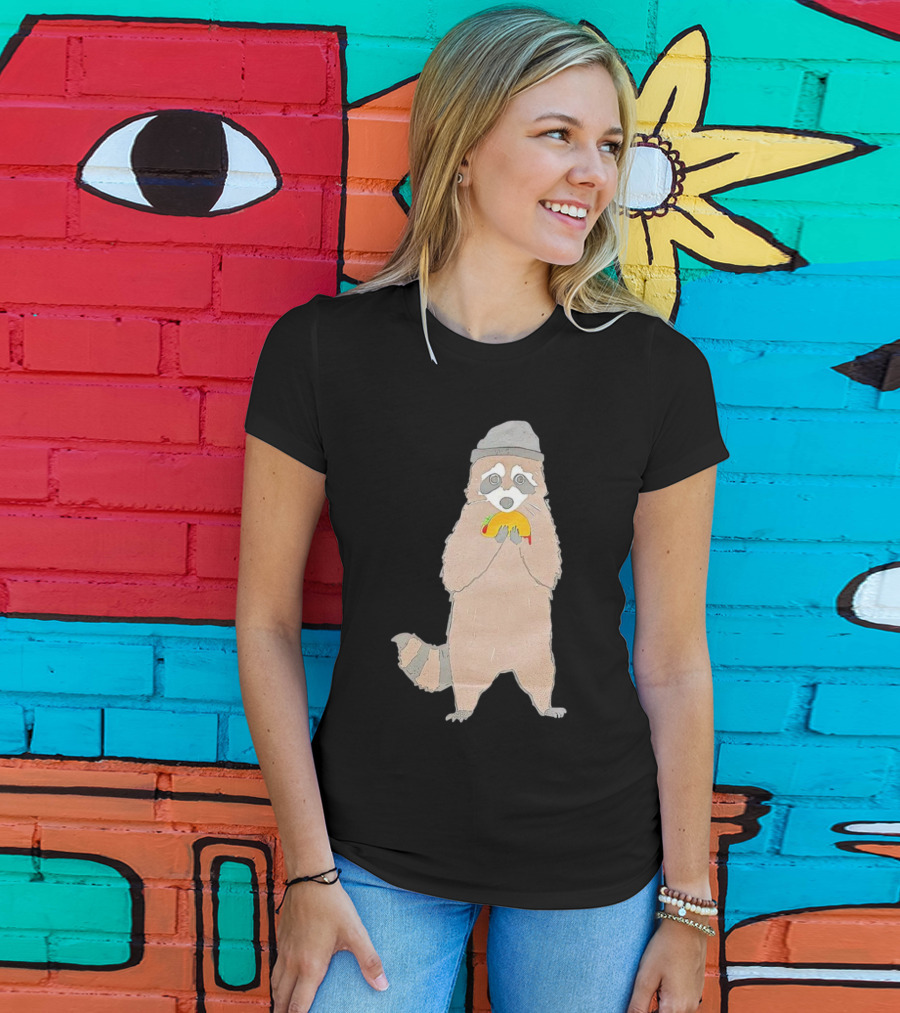 Mischievous Raccoon Eating Taco Bandit T-Shirt