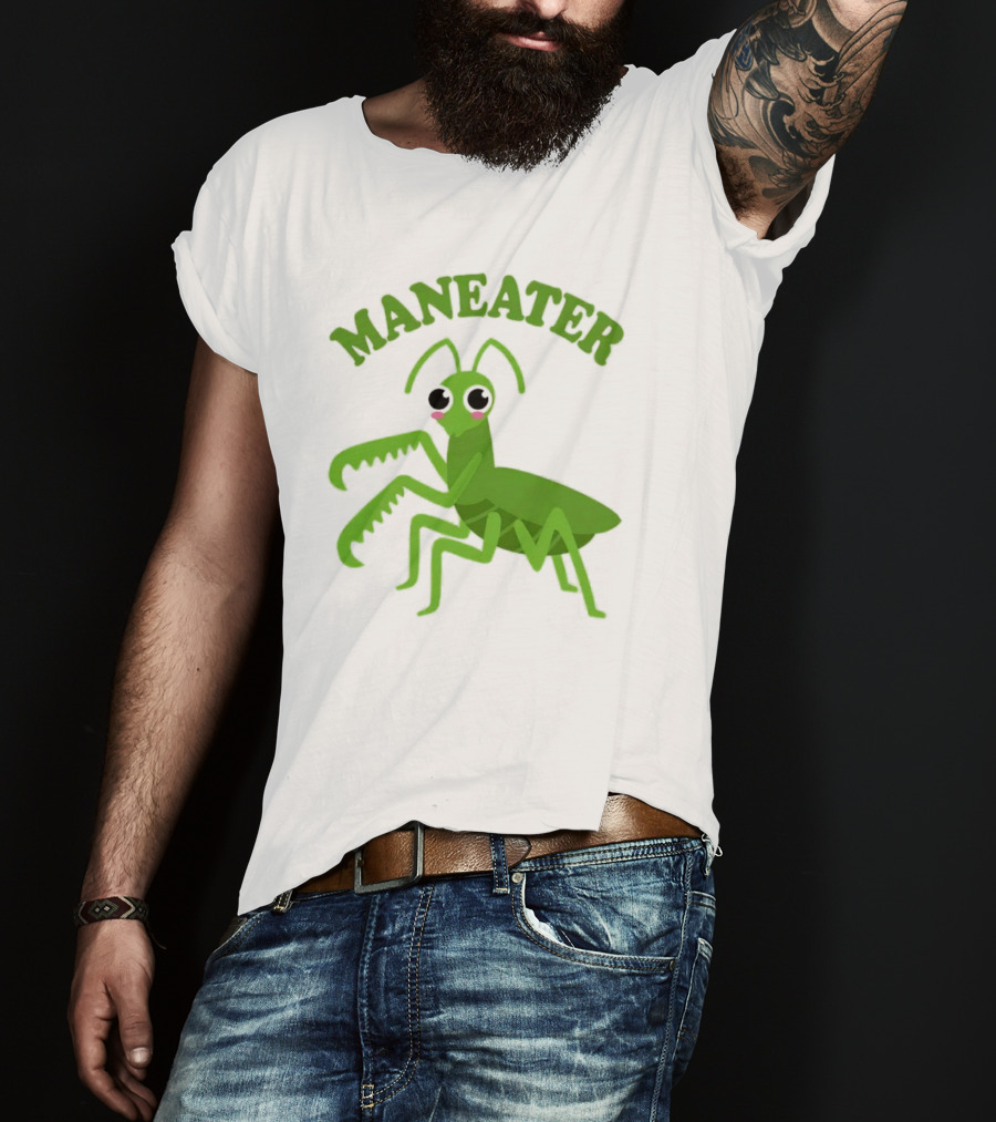 Maneater Praying Mantis Cartoon T-Shirt