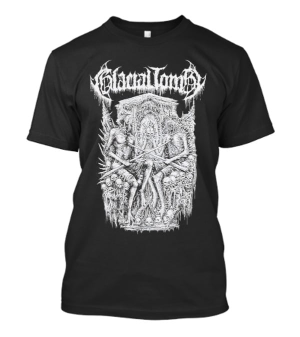 Glacial Tomb Skeletal Throne Of Skulls And Bones T-Shirt