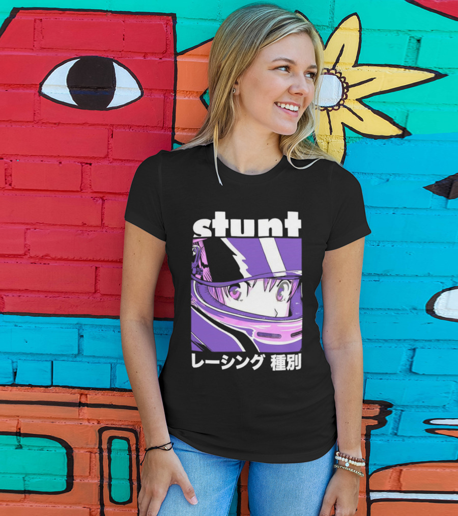 Stunt Anime Style Racing Helmet T-Shirt