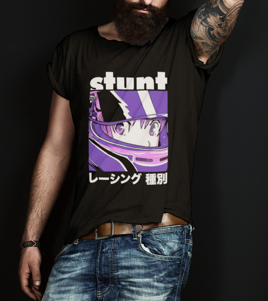 Stunt Anime Style Racing Helmet T-Shirt