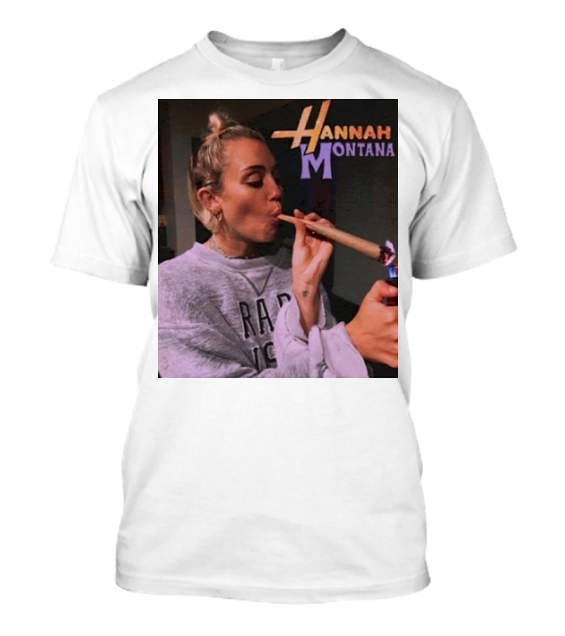 Disney Hannah Montana Smoking Weed Blunt T-Shirt