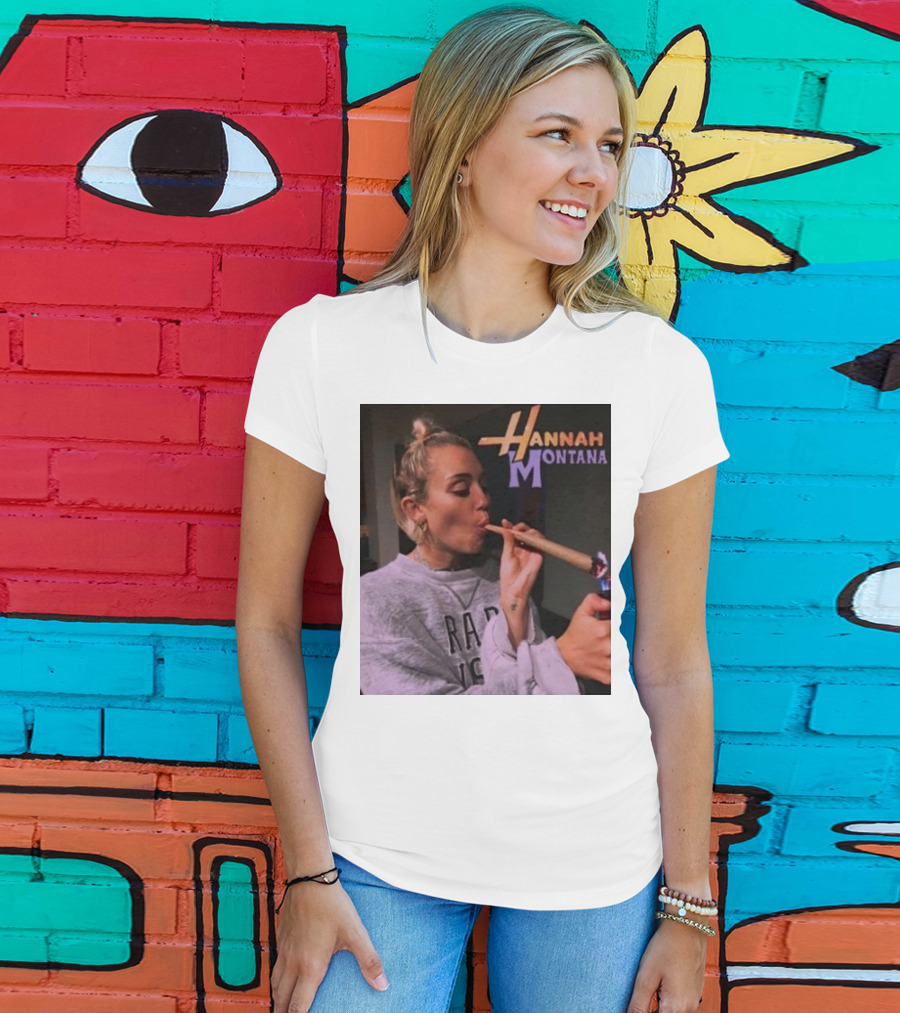 Disney Hannah Montana Smoking Weed Blunt T-Shirt