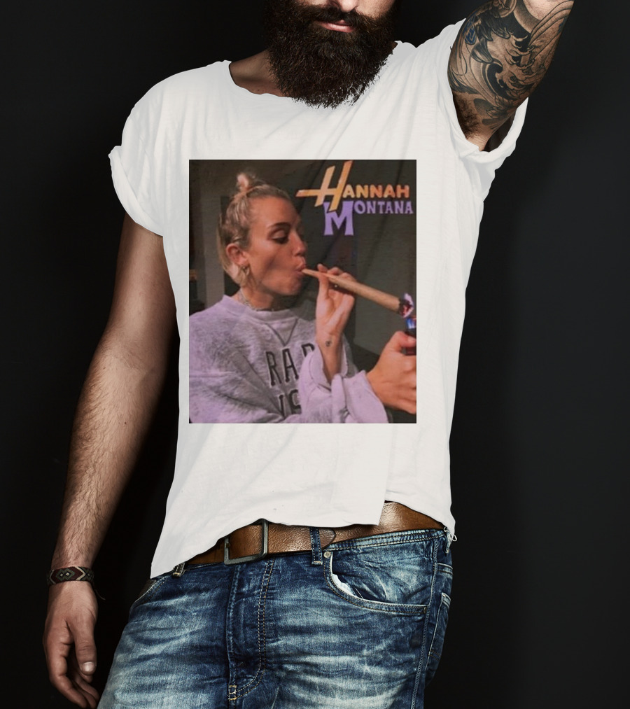 Disney Hannah Montana Smoking Weed Blunt T-Shirt