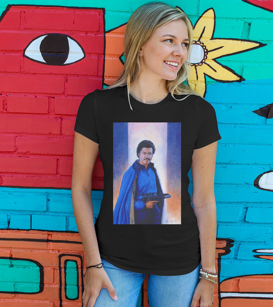 Lando Calrissian Holding Blaster Star Wars Character T-Shirt