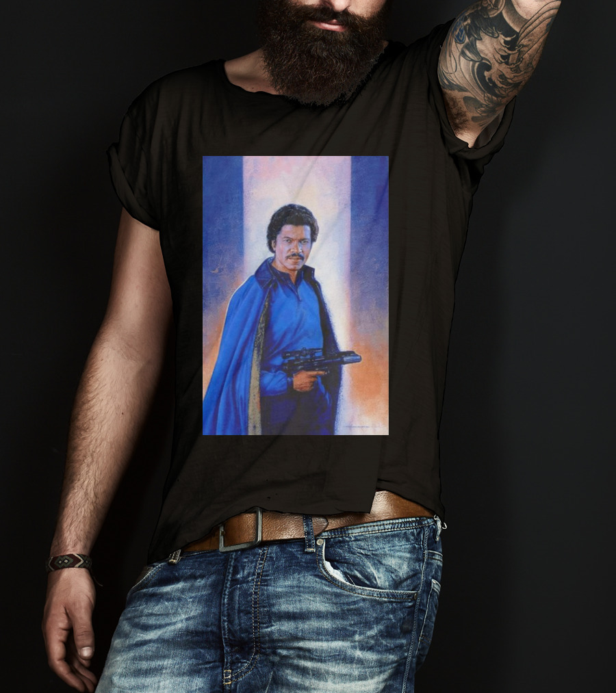 Lando Calrissian Holding Blaster Star Wars Character T-Shirt